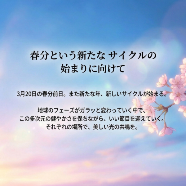 春分新月【290】の前に～Live with Lumie